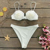 Conjunto Feminino de Biquíni com Top Tomara que Caia de Rosas 3D – Duchesne - VIEUX OFICIAL