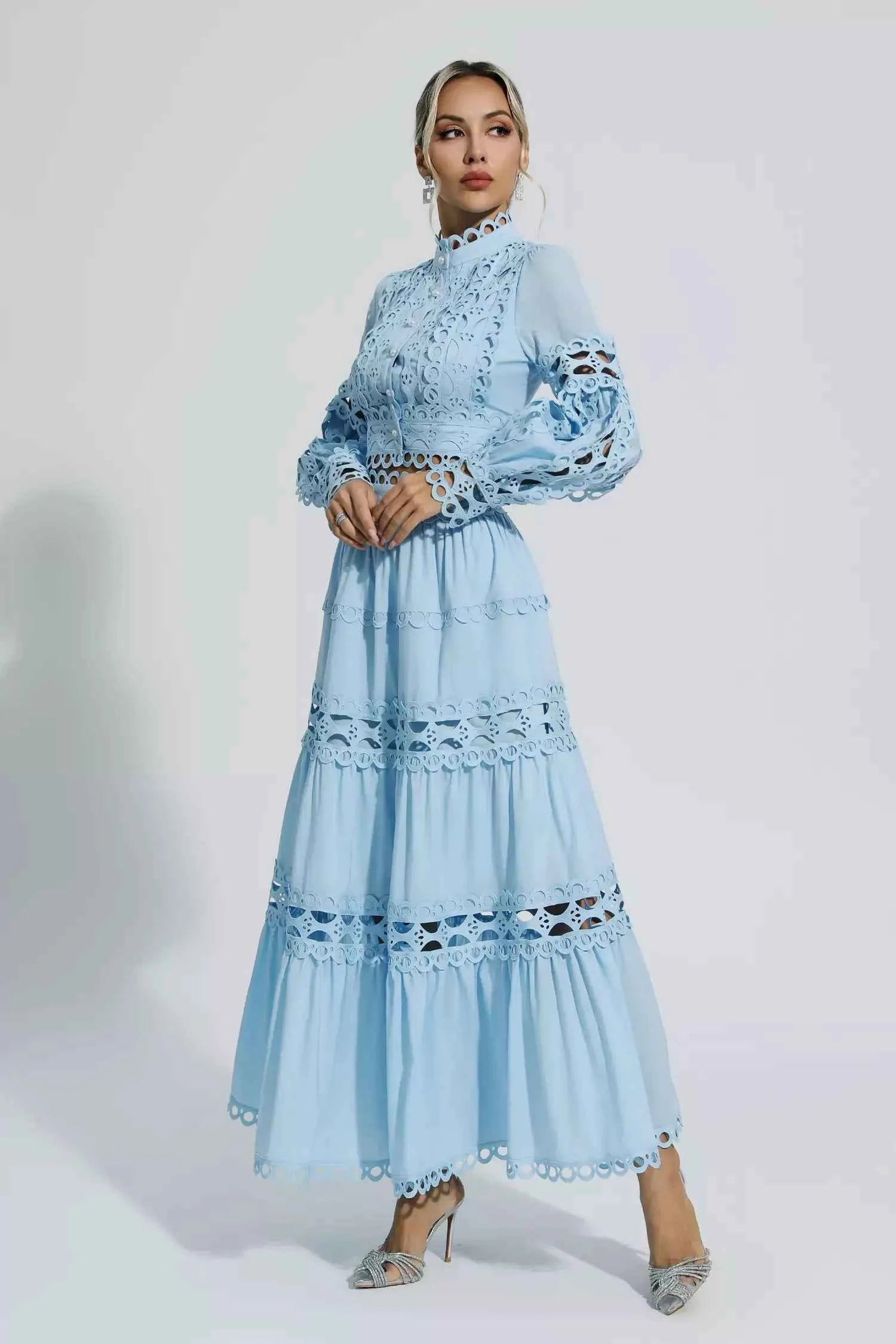 Vestido Longo em Laise – Colette - VIEUX OFICIAL