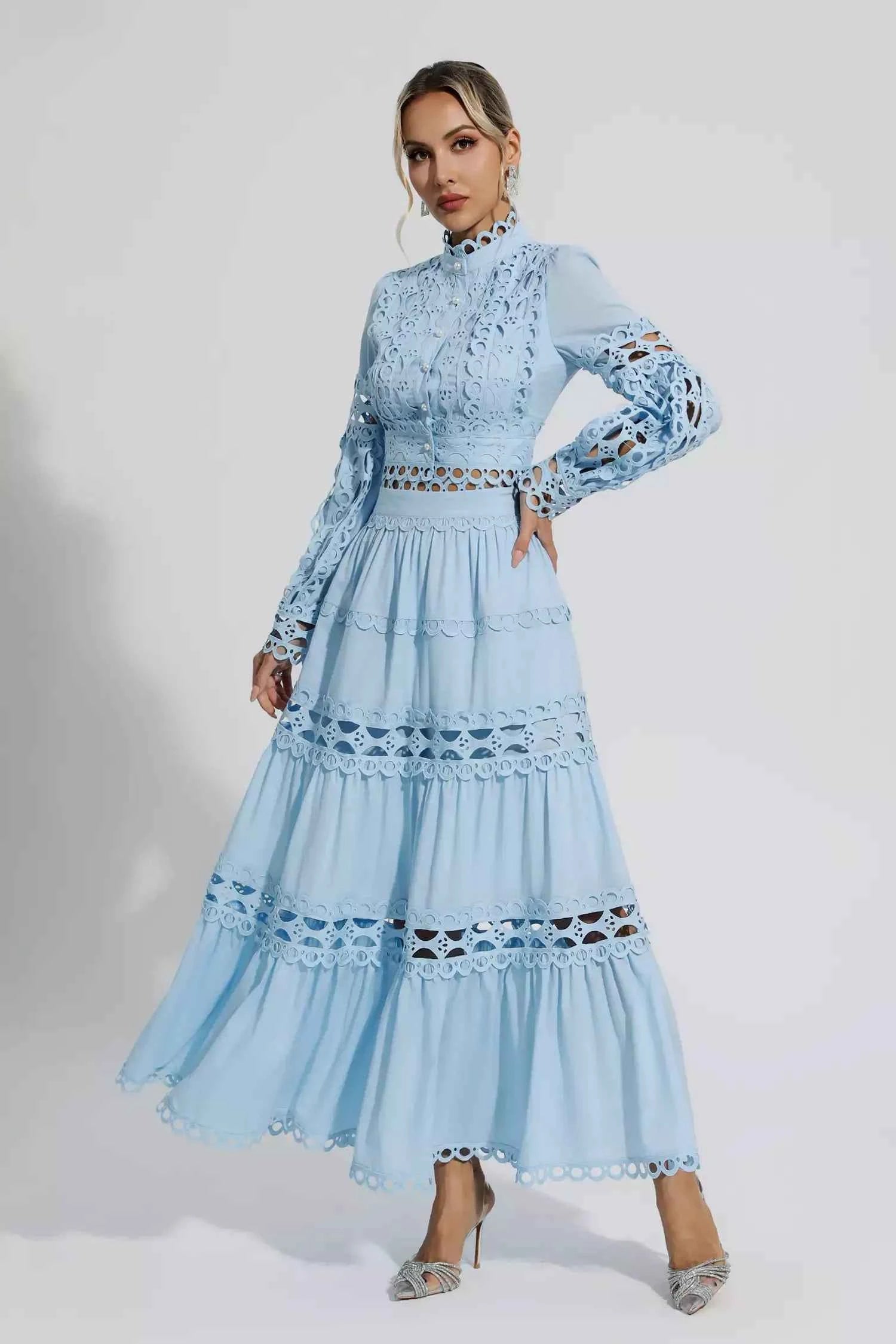 Vestido Longo em Laise – Colette - VIEUX OFICIAL