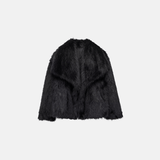 Casaco Feminino de Pelúcia Sintética com Gola Larga – Fleece Longo - VIEUX OFICIAL