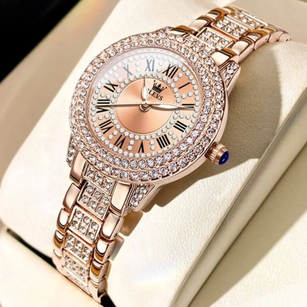 Relógio Diamanté Rosé VIEUX OFICIAL