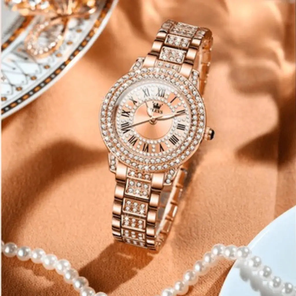 Relógio Diamanté Rosé VIEUX OFICIAL