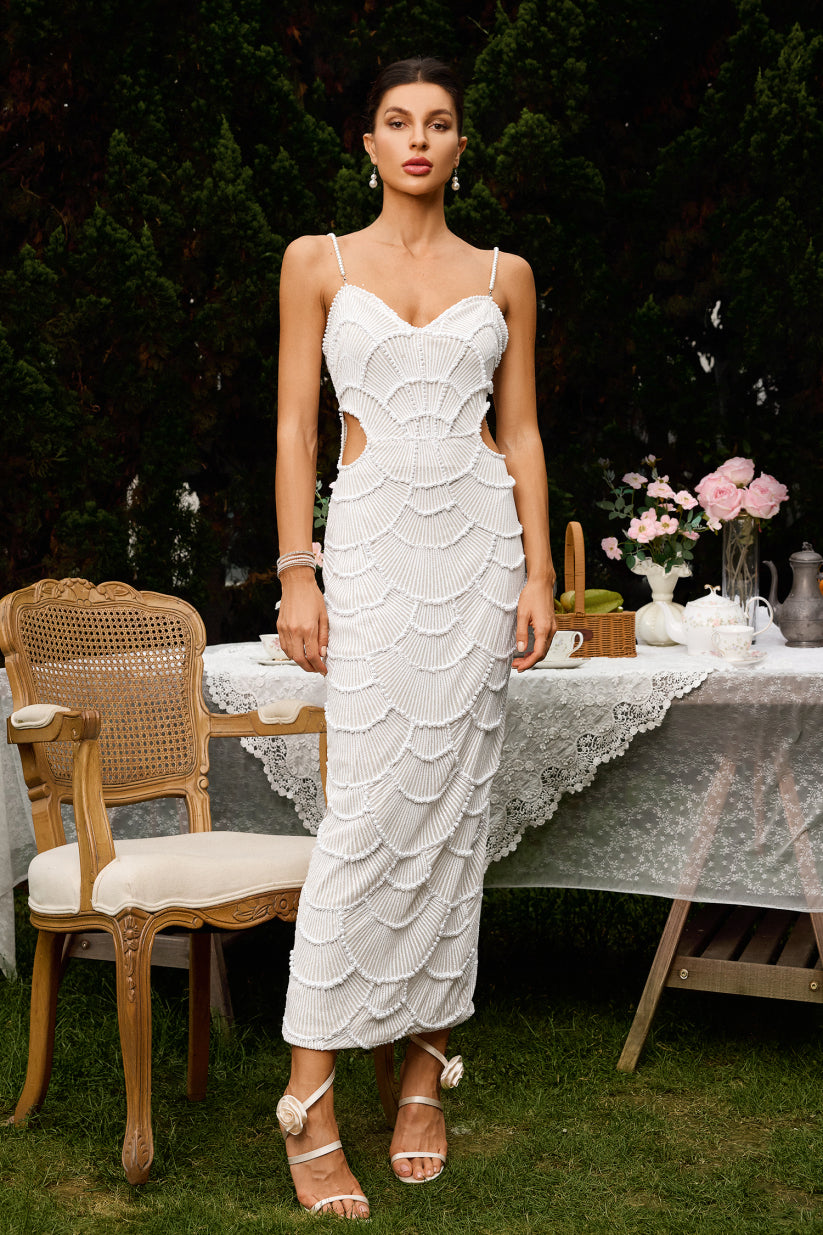 Vestido Ambre Branco Longo VIEUX OFICIAL