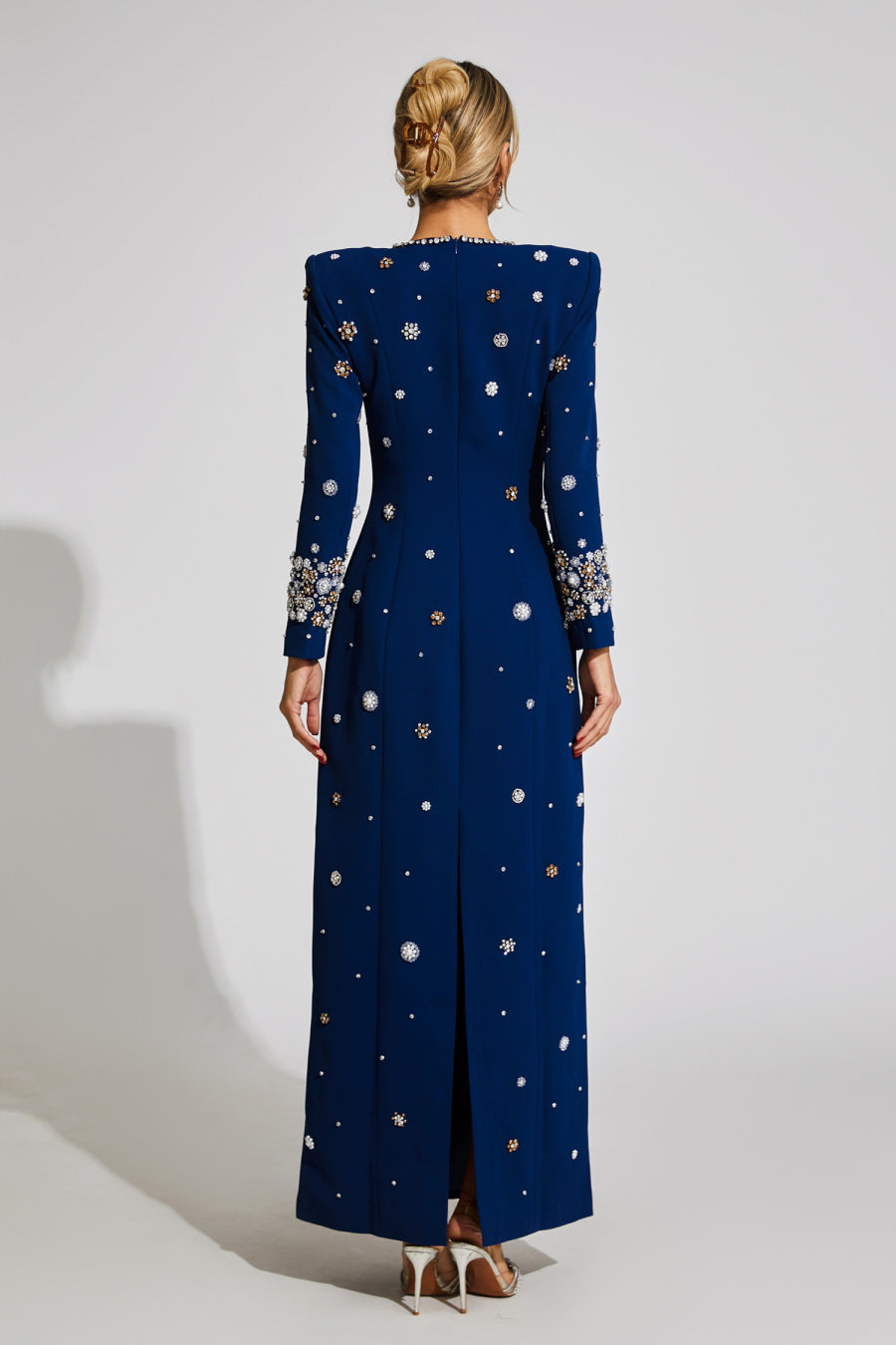 Vestido Coupole Longo Azul VIEUX OFICIAL