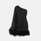 Vestido Curto One Shoulder com Plumas – Nuage - VIEUX OFICIAL