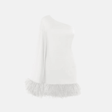 Vestido Curto One Shoulder com Plumas – Nuage - VIEUX OFICIAL