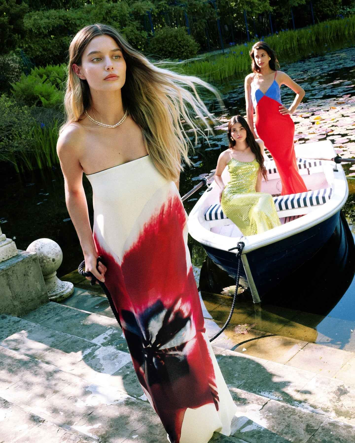 Vestido Longo Estampado Tomara que Caia em Seda com Caimento Fluido – Belleville VIEUX OFICIAL