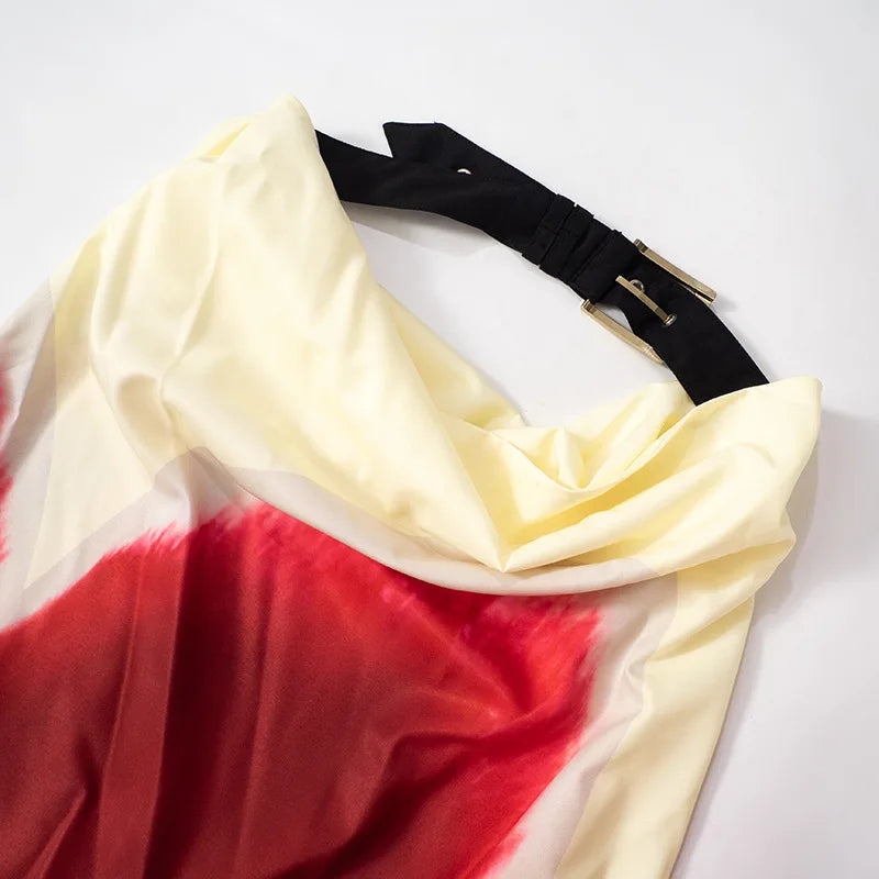 Vestido Longo Estampado Tomara que Caia em Seda com Caimento Fluido – Belleville - VIEUX OFICIAL