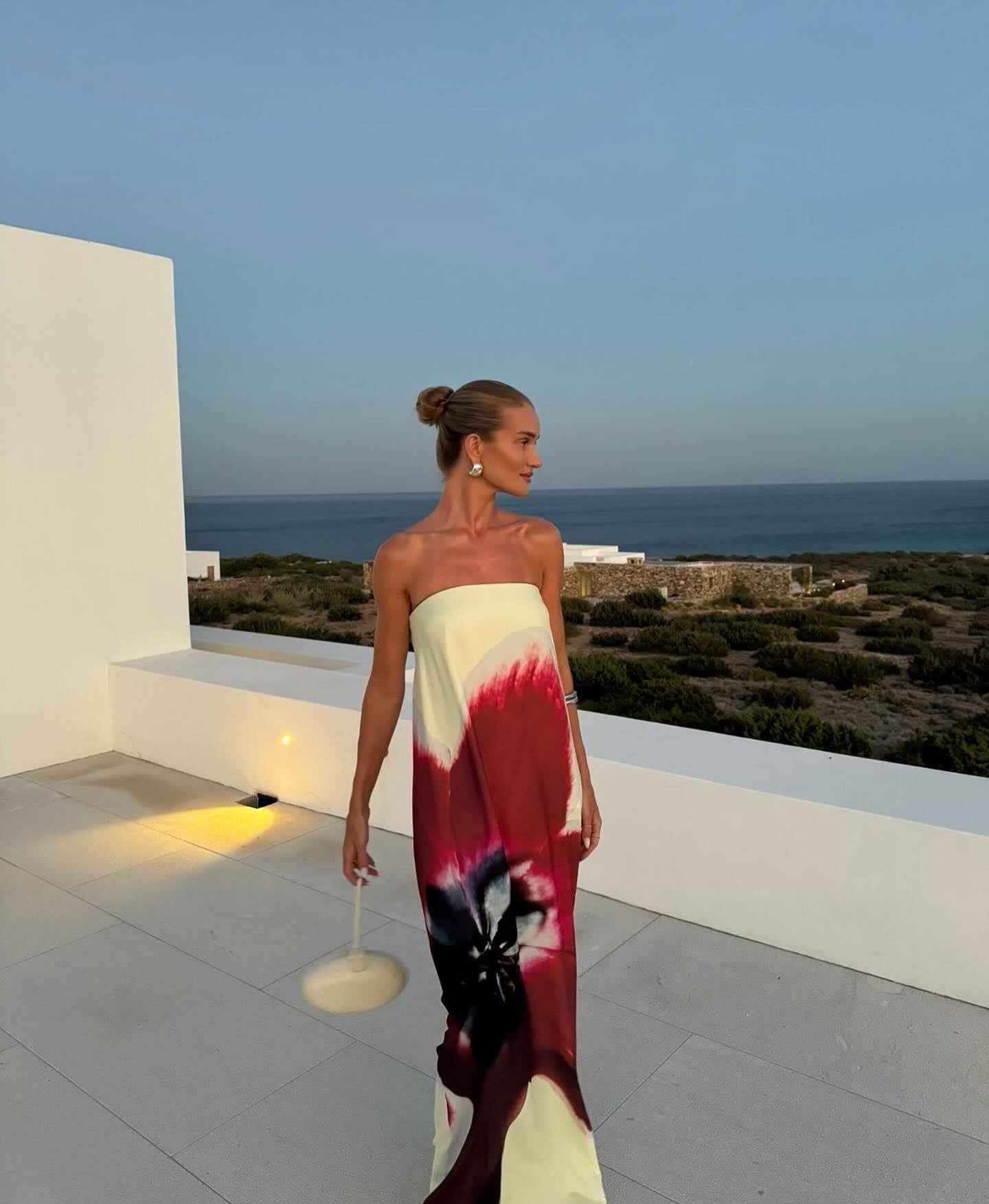 Vestido Longo Estampado Tomara que Caia em Seda com Caimento Fluido – Belleville VIEUX OFICIAL