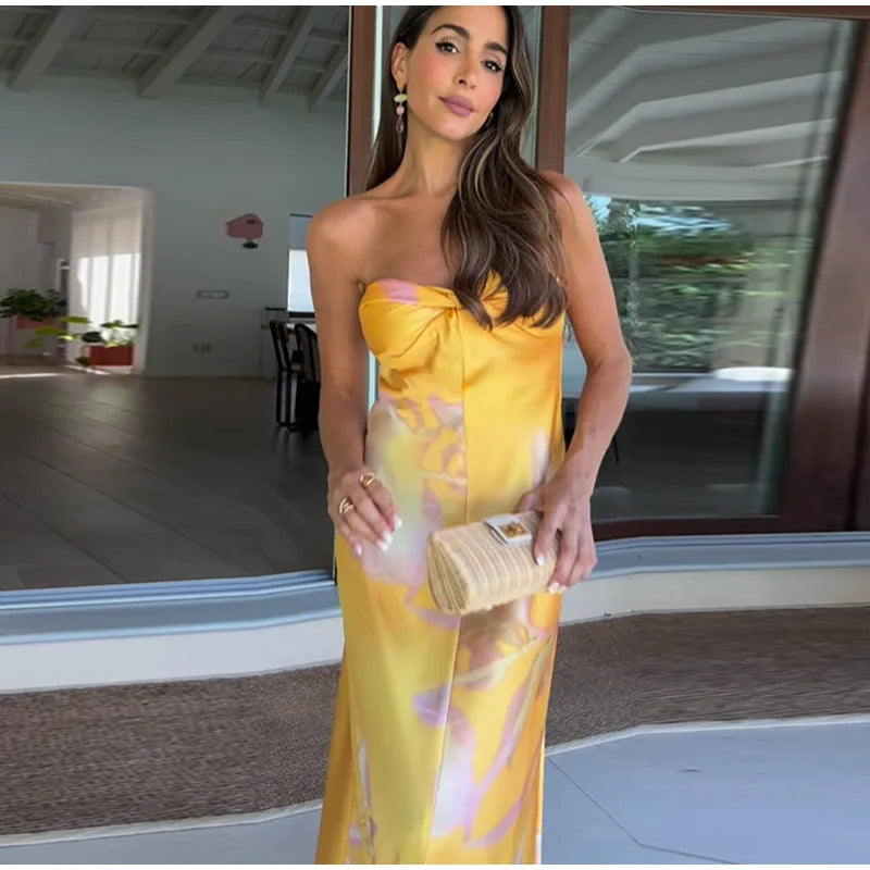 Vestido Serre Longo Amarelo VIEUX OFICIAL