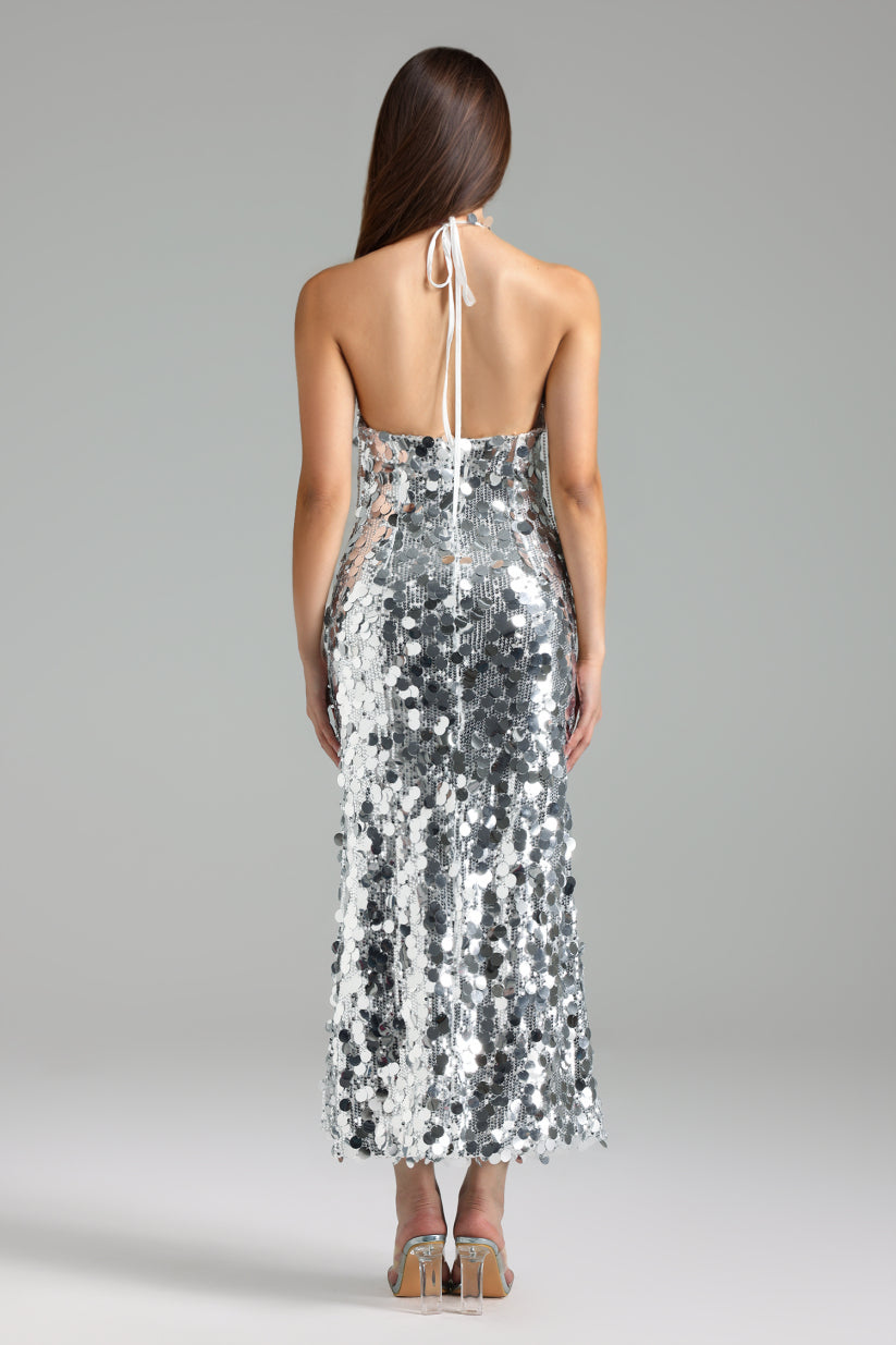 Vestido Tanguy Longo Prata VIEUX OFICIAL