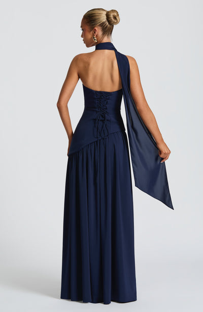Vestido de Festa Longo Tomara que Caia com Corpete Estruturado e Saia Assimétrica Plissada – Atelier VIEUX OFICIAL