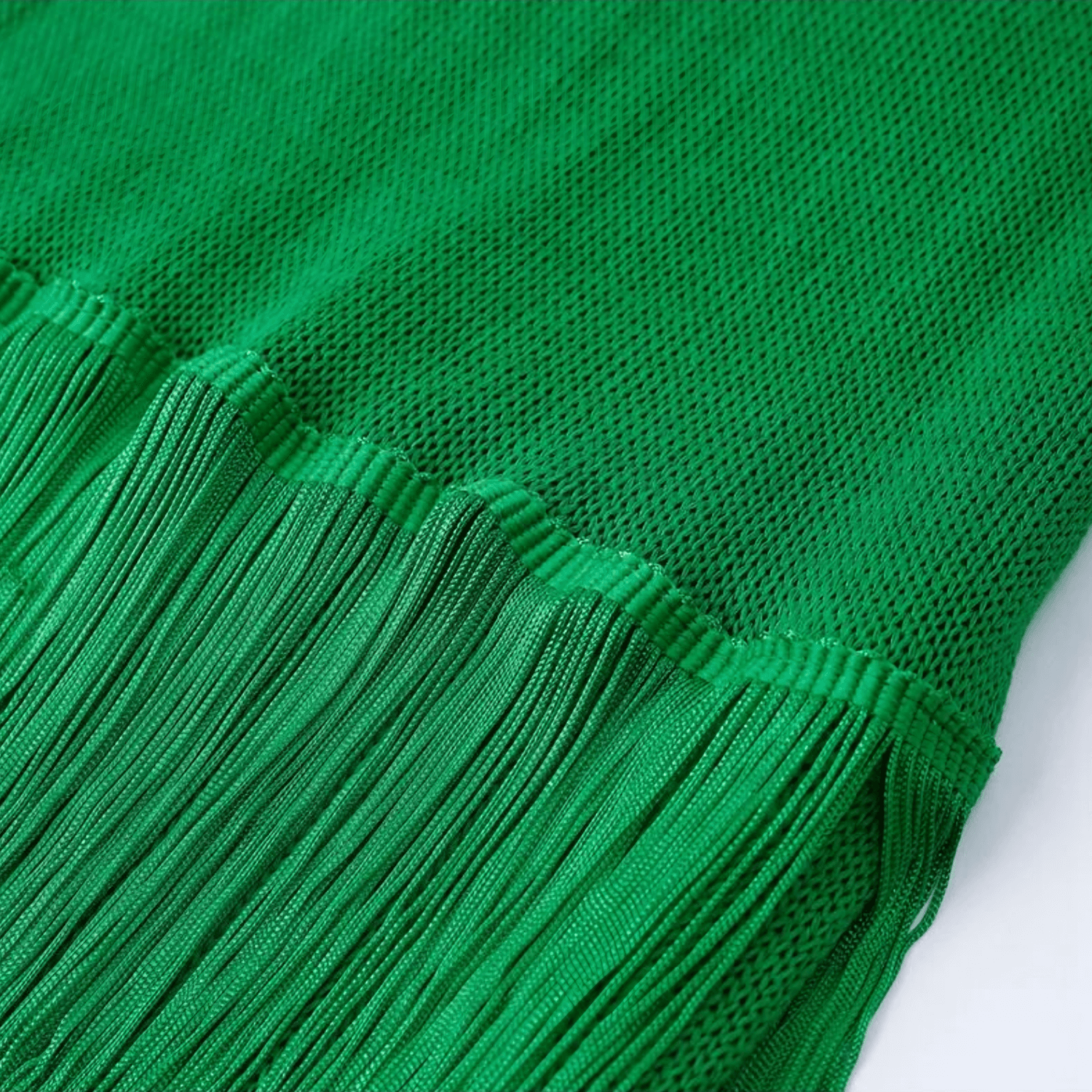 Vestido Longo de Festa com Franjas em Camadas e Alças Finas – Pampelonne - VIEUX OFICIAL