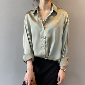 Camisa Manche en Satin