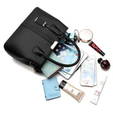 Bolsa de Couro Feminina Modelo Satchel Margaux