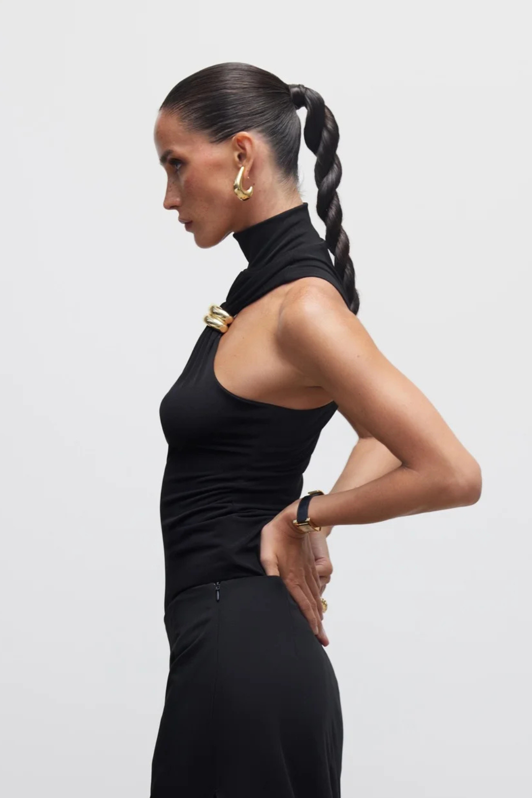 Blusa frente única vinho com argola Esprit VIEUX OFICIAL