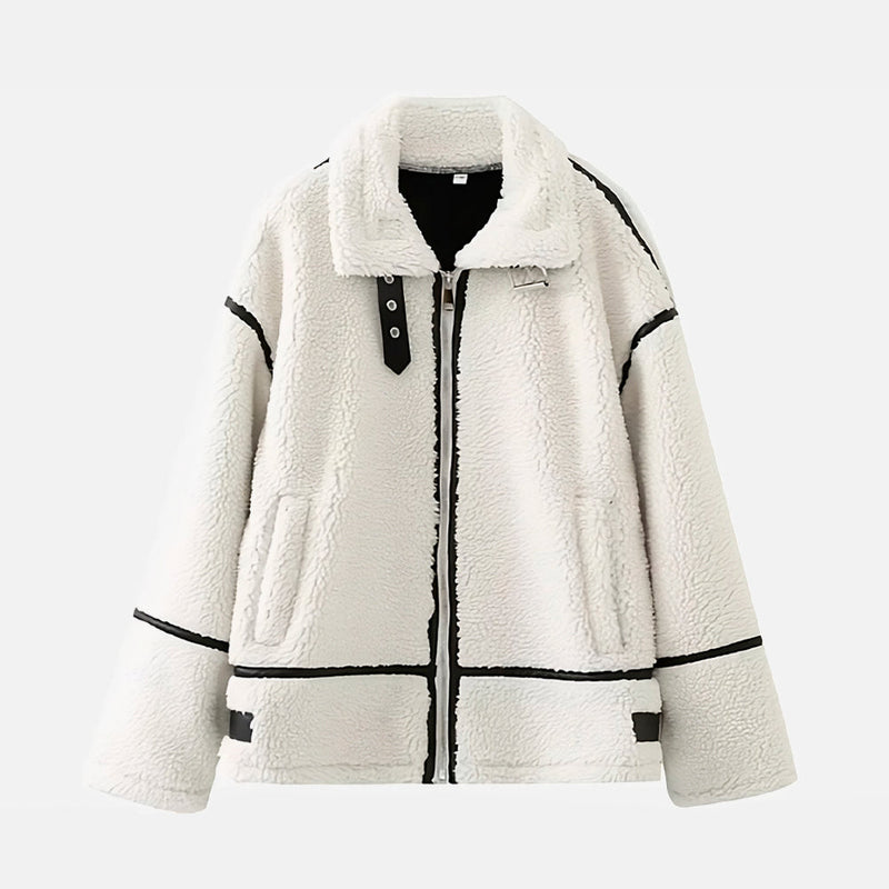 Blusa de malha térmica branca com gola alta de pérolas Palais Bourbon VIEUX OFICIAL