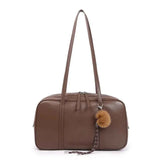 Bolsa de ombro retangular de couro granulado Armance VIEUX OFICIAL
