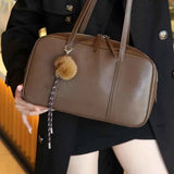 Bolsa de ombro retangular marrom Armance VIEUX OFICIAL