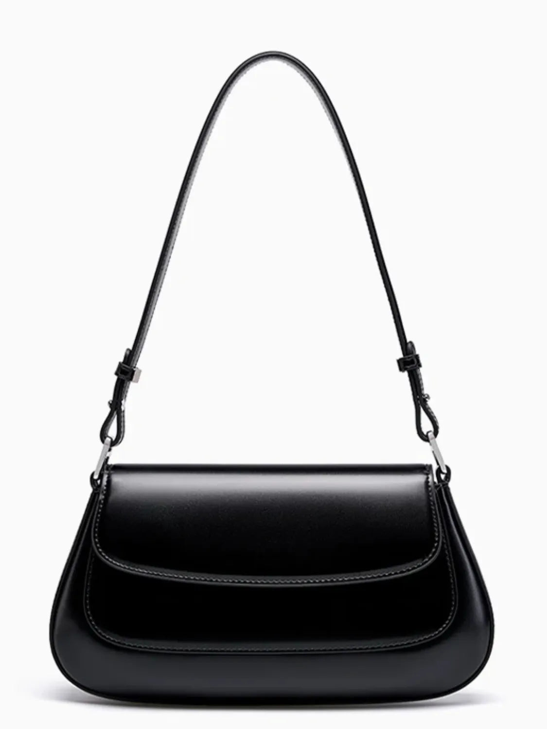 Bolsa Feminina Baguete Tiracolo em Couro PU com Alça Ajustável - VersaillesBolsa Feminina Baguete Tiracolo em Couro PU com Alça Ajustável - Versailles
