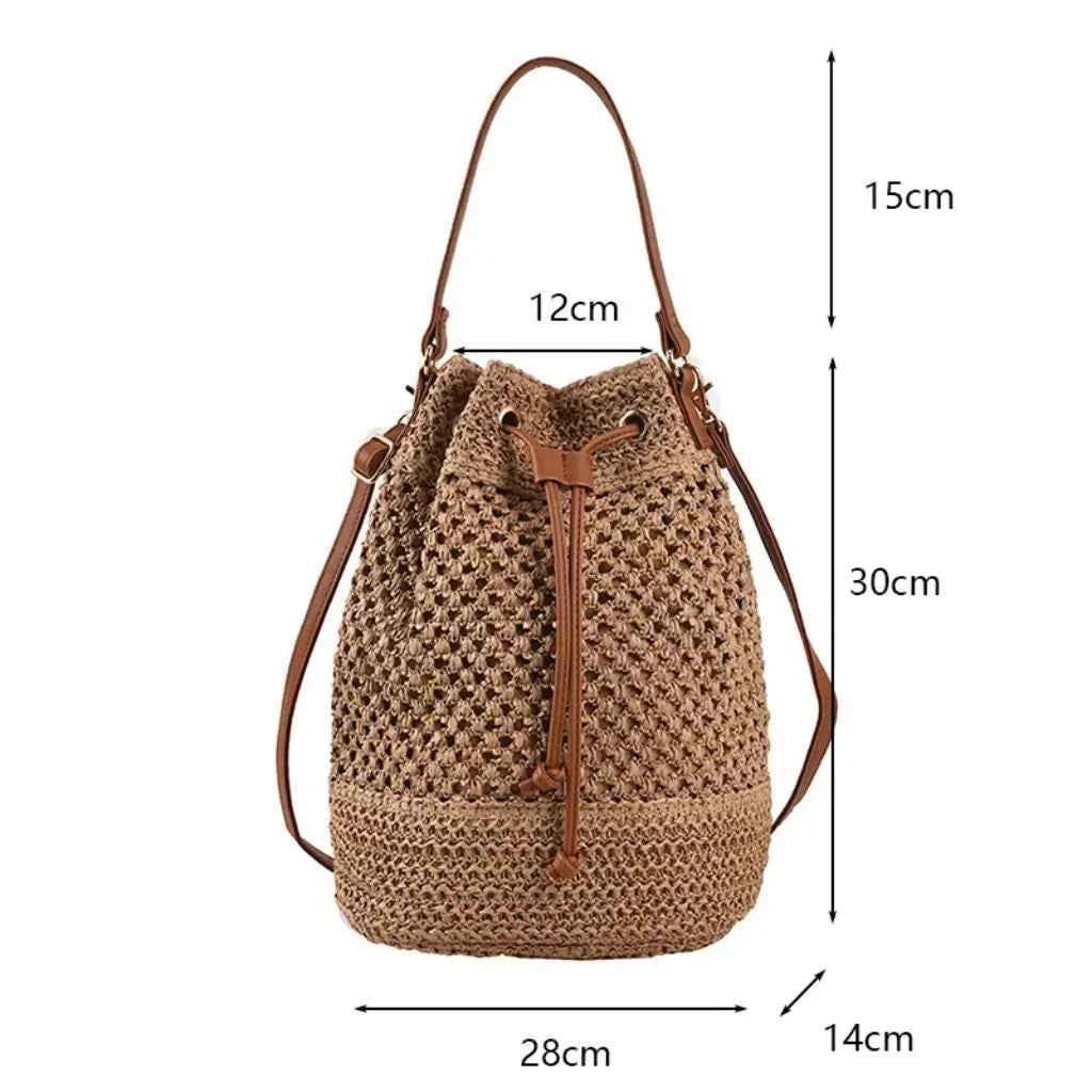 Bolsa Serenita Palha Marrom VIEUX OFICIAL