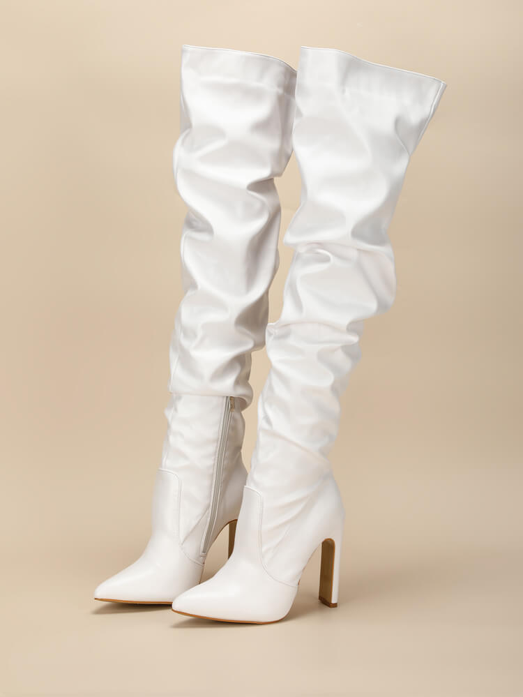 Look de inverno com bota acima do joelho Evadne VIEUX OFICIAL