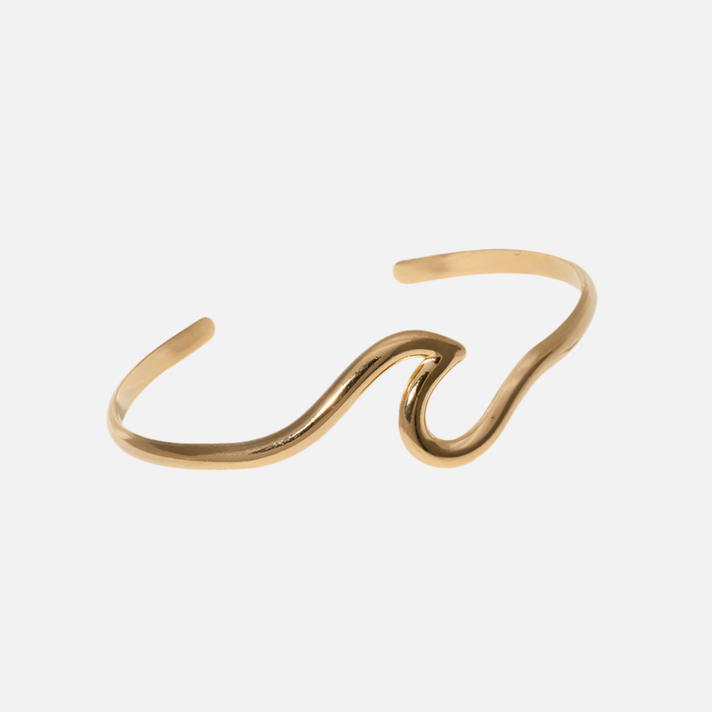 Bracelete Feminino Metálico Fino Ondulado – Onda - VIEUX OFICIAL