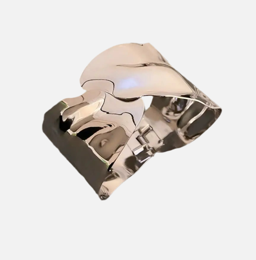 Bracelete Feminino Metálico Largo Escultural – Scultura - VIEUX OFICIAL