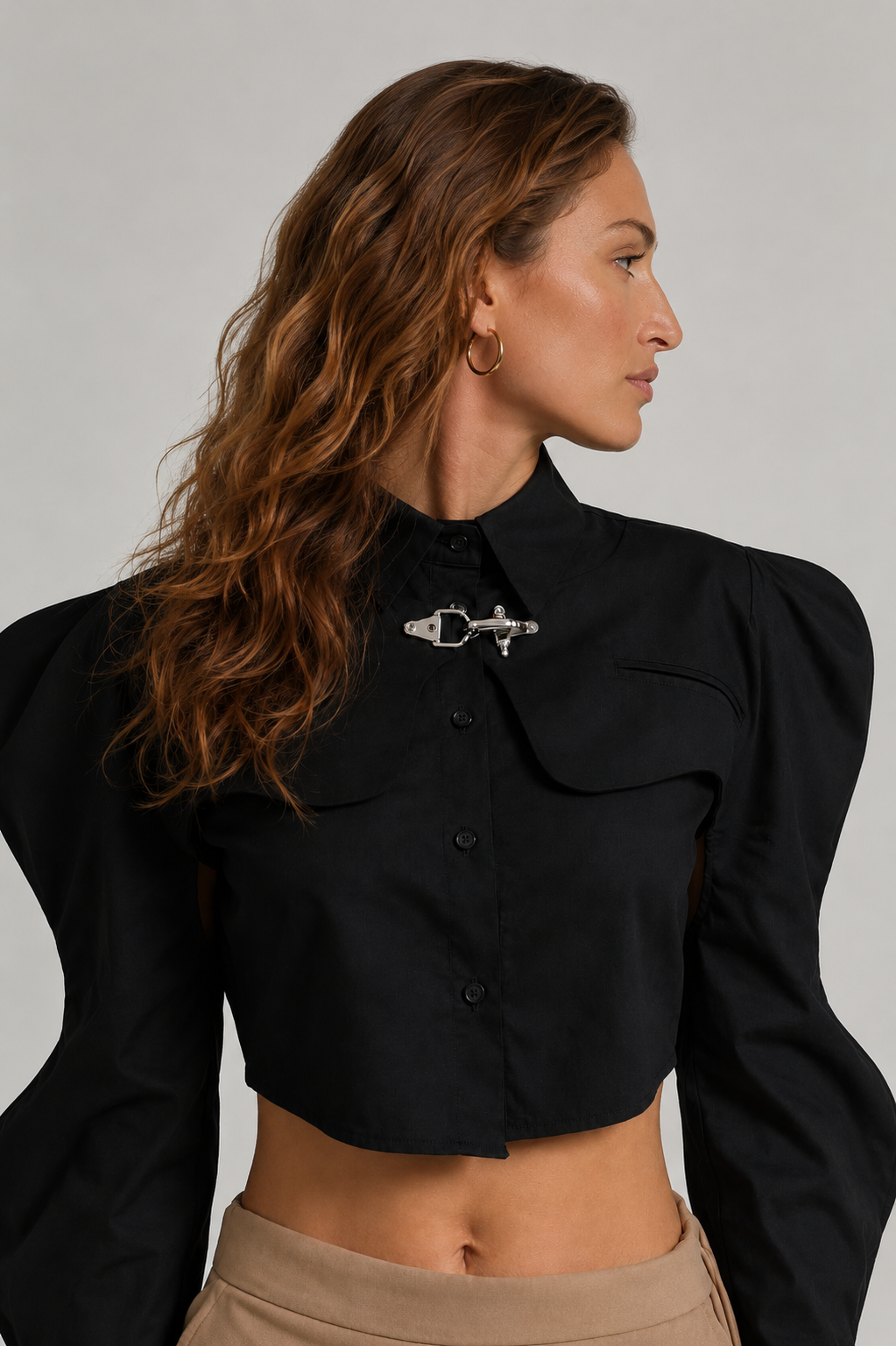 Camisa cropped de luxo VIEUX Ludovica VIEUX OFICIAL