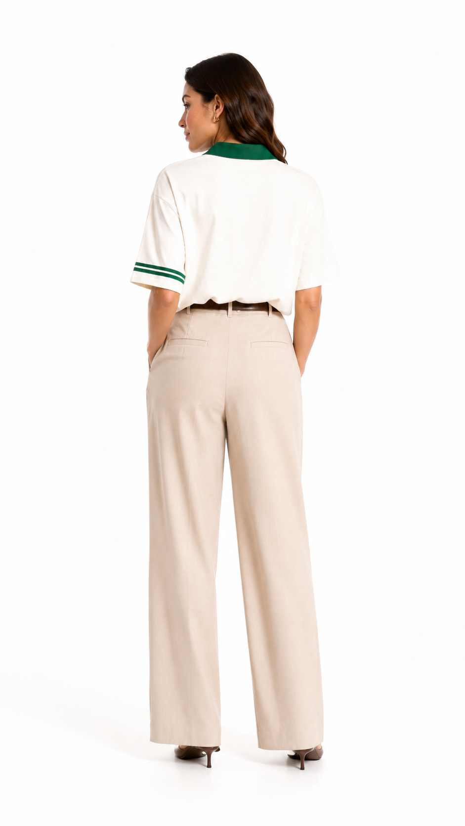 Camisa polo feminina de piquet com estampa Brasil Trionfo VIEUX OFICIAL