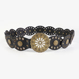 Cinto Feminino Largo Boho com Medalhão e Recortes Vazados – Wanderlust VIEUX OFICIAL
