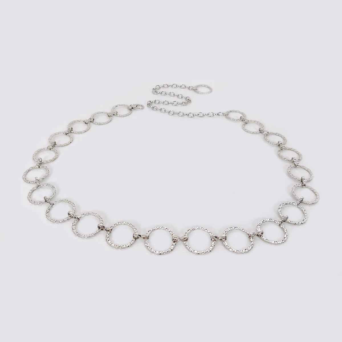 Cinto feminino de corrente metálica com elos circulares Perla VIEUX OFICIAL