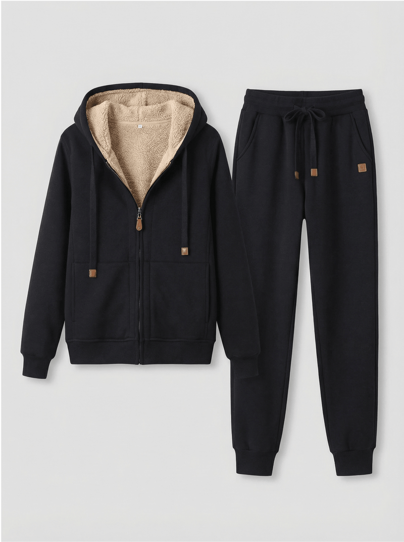 Conjunto de moletom forrado com pelúcia sherpa casaco e calça Gobelins VIEUX OFICIAL