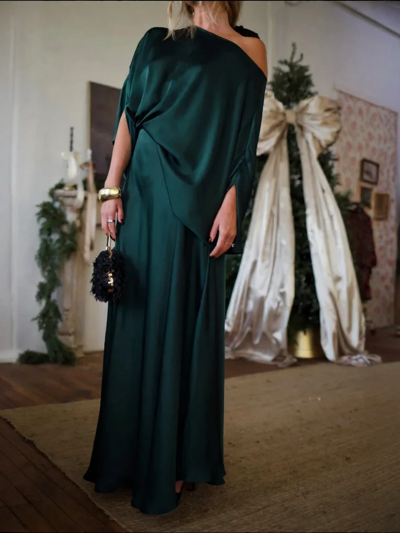 Conjunto de festa verde para madrinha e convidada de casamento Chiami VIEUX OFICIAL