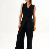 Conjunto Feminino Alfaiataria Calça Pantalona e Colete Alongado com Fendas – Beaumont VIEUX OFICIAL