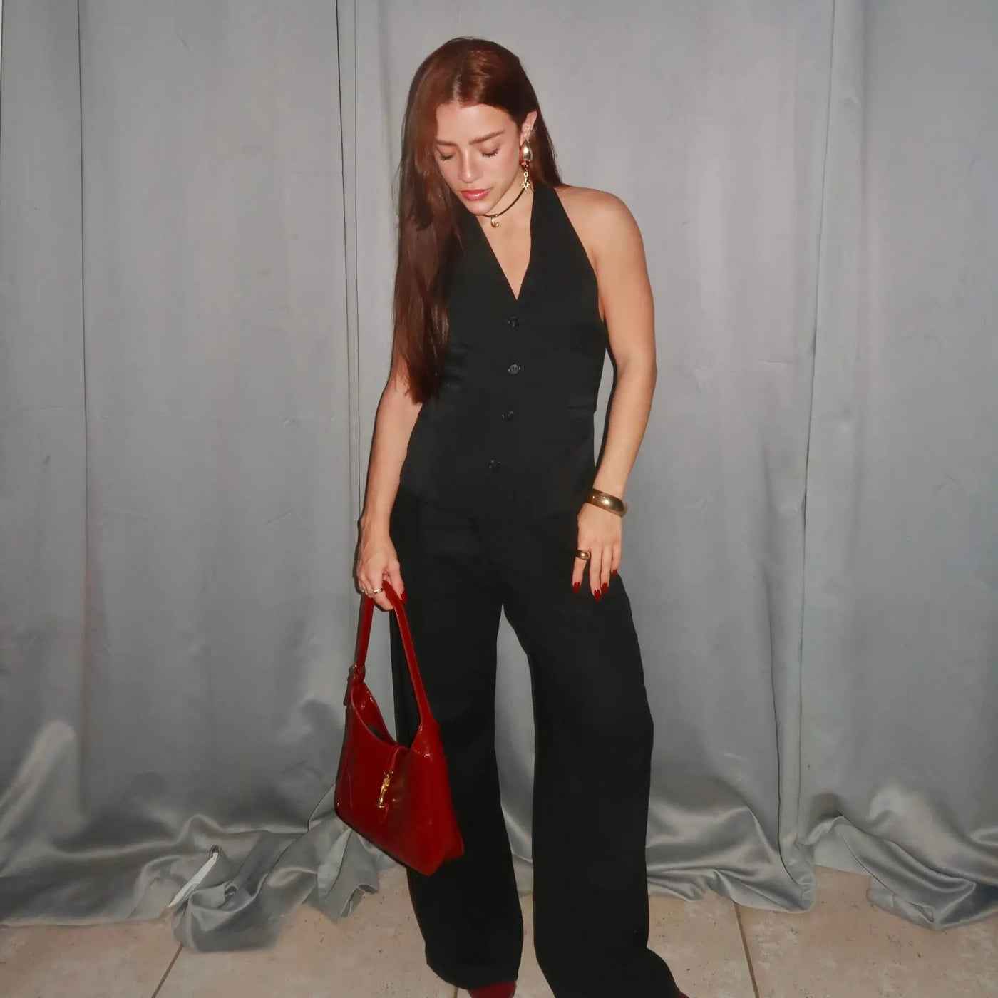 Conjunto Feminino Alfaiataria Colete Frente Única e Calça Pantalona – Sinfonia