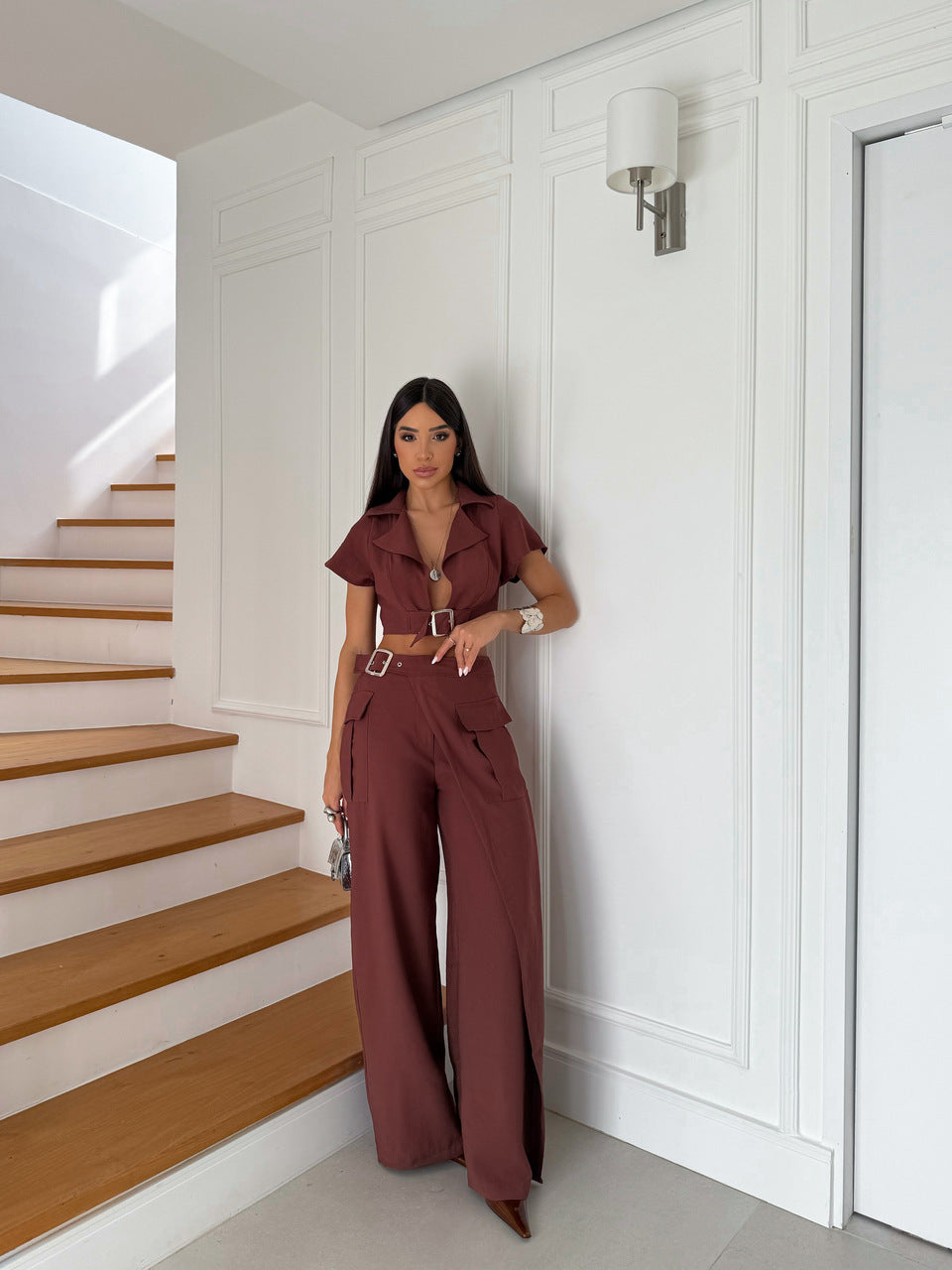 Conjunto Murmure Curto Marrom VIEUX OFICIAL