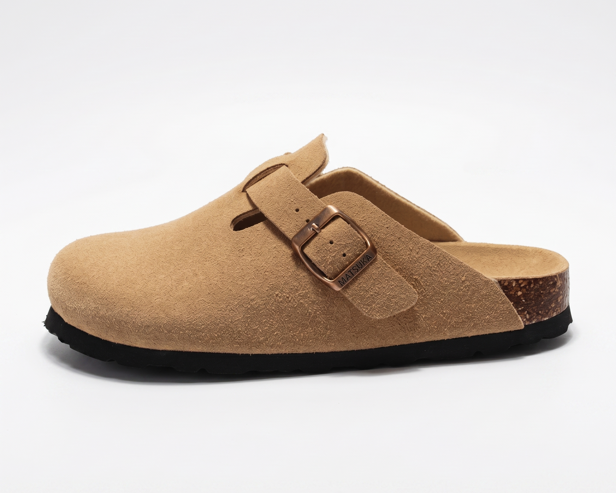 Clog Feminino de Camurça Anatômico com Fivela Ajustável – Renée - VIEUX OFICIAL