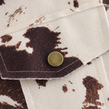 Jaqueta Trucker de Couro Eco Animal Print – Maison