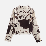 Jaqueta Trucker de Couro Eco Animal Print – Maison