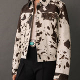 Jaqueta Trucker de Couro Eco Animal Print – Maison