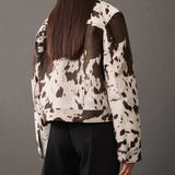 Jaqueta Trucker de Couro Eco Animal Print – Maison