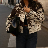 Jaqueta Trucker de Couro Eco Animal Print – Maison