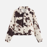 Jaqueta Trucker de Couro Eco Animal Print – Maison