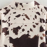 Jaqueta Trucker de Couro Eco Animal Print – Maison