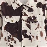 Jaqueta Trucker de Couro Eco Animal Print – Maison