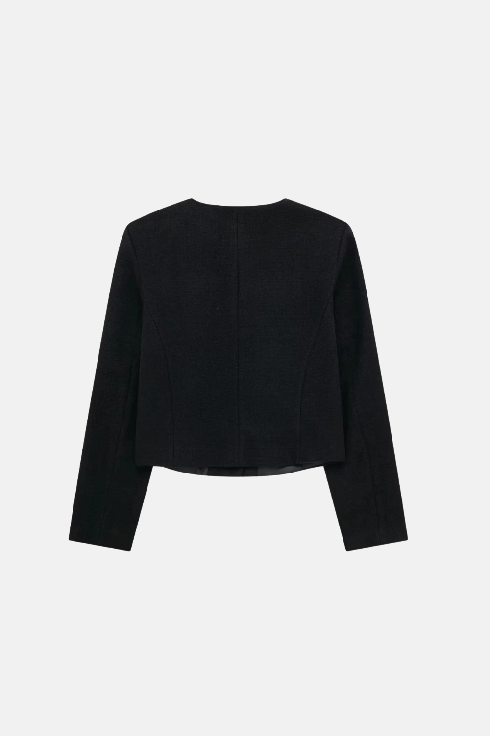 Jaqueta Cropped Preta com Botões Dourados – Blaston - VIEUX OFICIAL