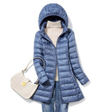 Jaqueta Puffer Feminina Alongada com Capuz e Pluma de Ganso Premium – Pafett