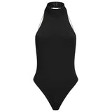 Maiô Body Preto Frente Única com Gola Alta – Noire