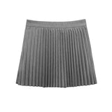 Saia Curta Plissada de Alfaiataria – Clémence VIEUX OFICIAL